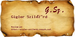 Gigler Szilárd névjegykártya