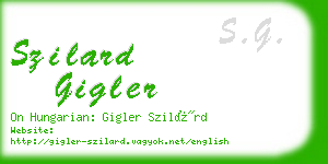 szilard gigler business card